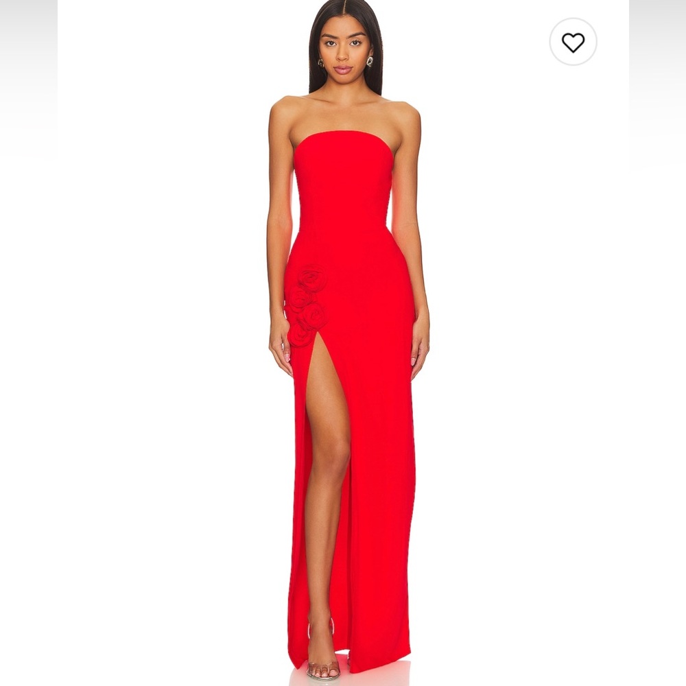 X REVOLVE Wolfe Gown in Crimson